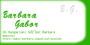 barbara gabor business card